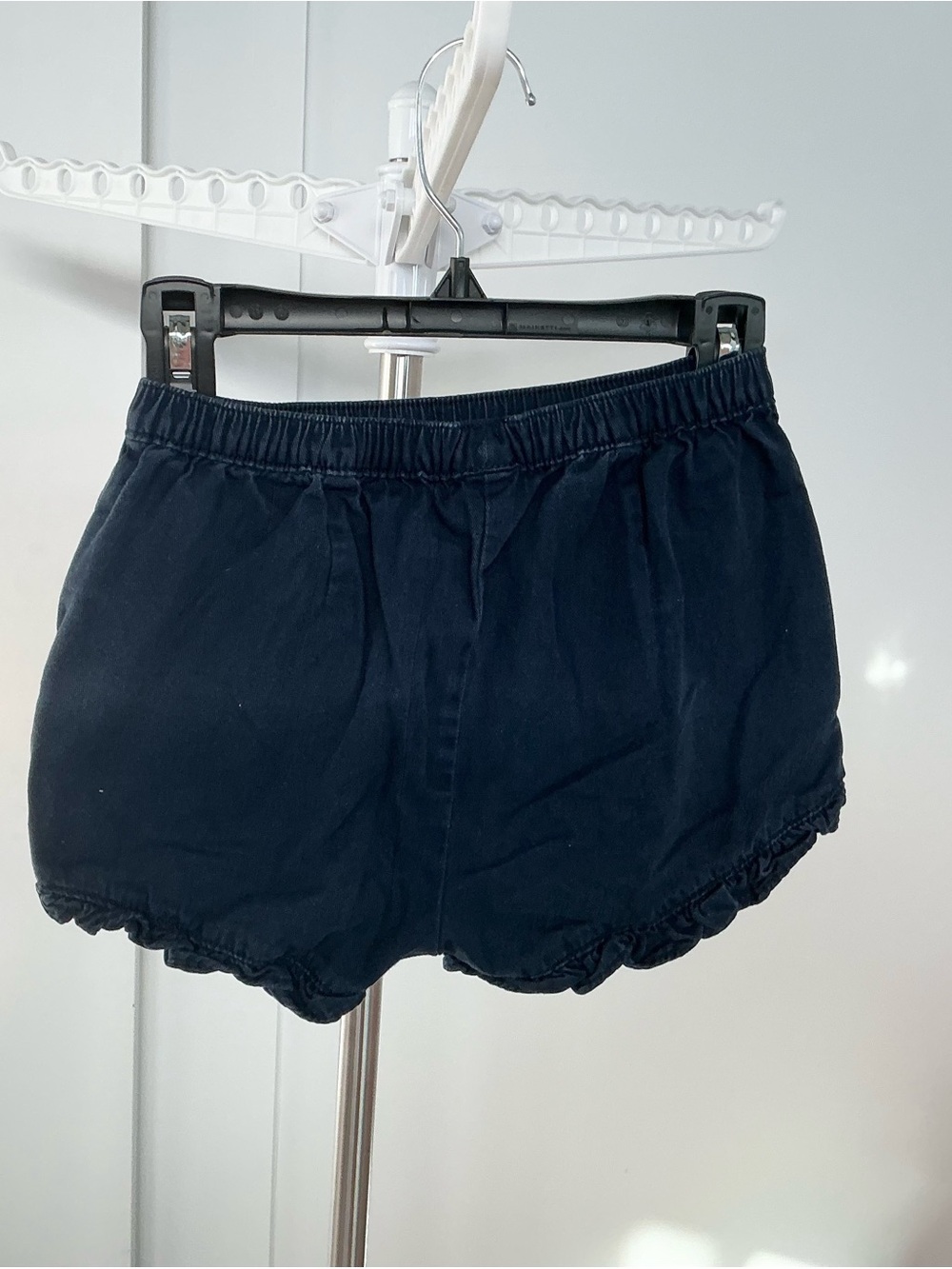 Girls Shorts (size 7) Cotton Elastic Waist Ruffle Shorts - Lavender, Black, Sage - Picture 6 of 10